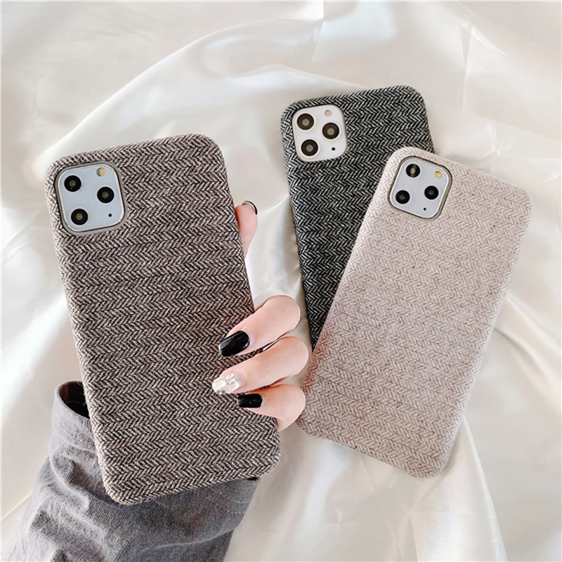 Роскошный тканевый чехол LOVECOM в клетку для телефона iPhone 11 Pro Max XR XS 6 6S 7 8 Plus X мягкие