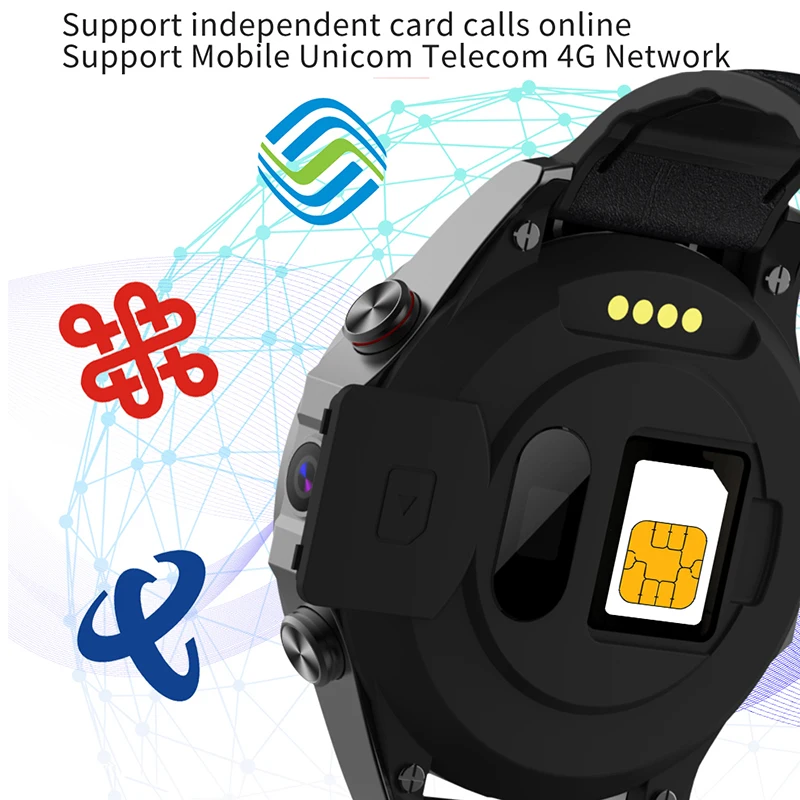 Smart Watch2020 IP68 Waterproof SIM Card GPS Positioning 1.6 Inch HD Display WIFI Android7.1 Dual Camera 2lens Men Watch | Электроника