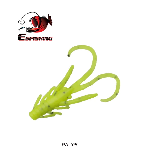 PA108 ESFISHING креветка хог40 45 мм 0,8 г 10 шт. креветка Приманка Мягкая приманка ледяной рыболовный воблер Pesca форель Морская рыбалка Спиннербейт джиг - Цвет: PA108