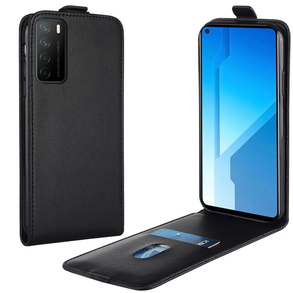 Flip Up and Down Leather Case for Huawei Honor Play 4 ASK-AL00x Vertical Cover Play4 Phone Bag | Мобильные телефоны и