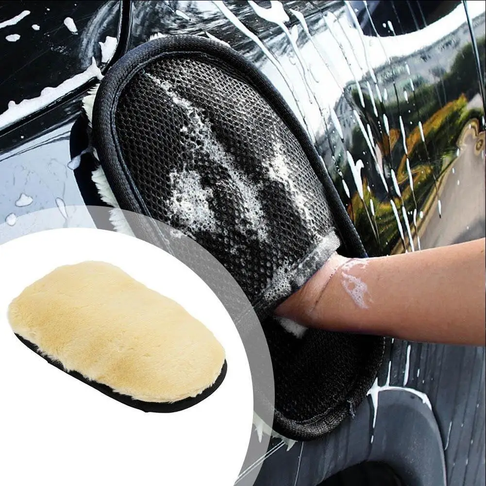 

Car Window Cleaning Black Car Cleaning Cloth Cashmere Glove Wash Cleaning Supplies for Car Accessories Microfiber Car Wash