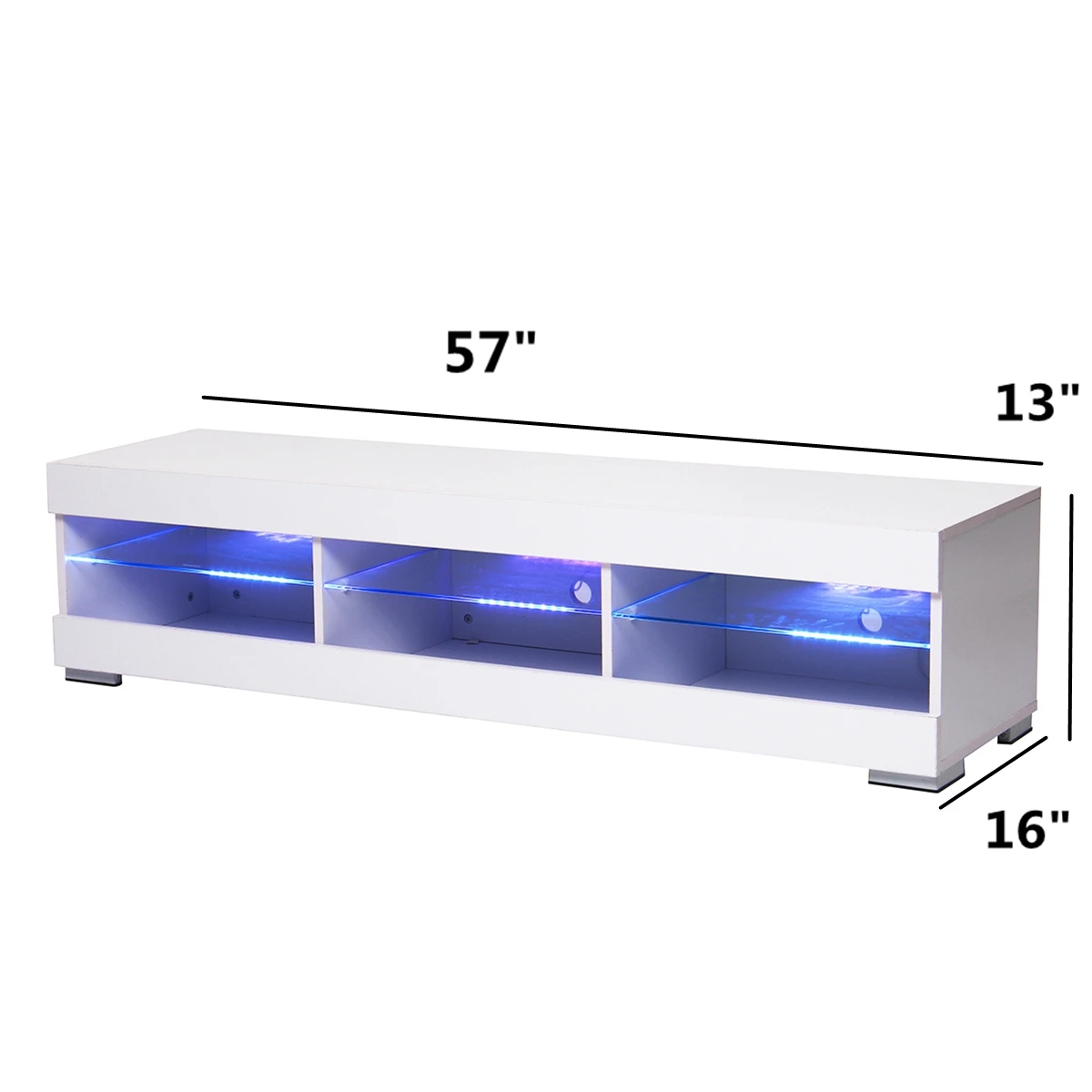 

57'' 6 Open Layers Universal LED Light TV Unit Bedroom Floor Protection TV Stands Cabinet Living Room Furniture tv bracket