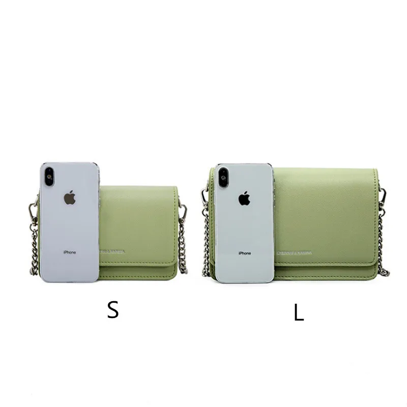 Женская наплечная сумка из искусственной кожи с цепочкой квадратная в Корейском