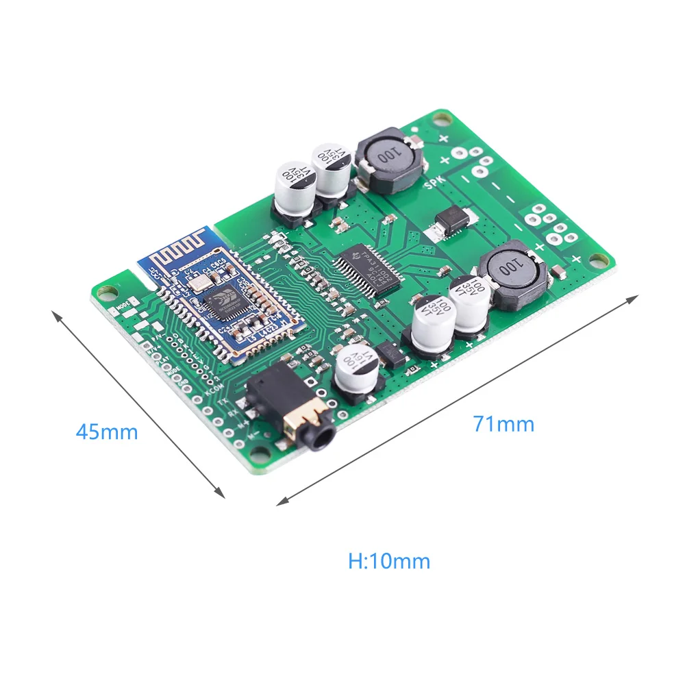 Плата моноусилителя Bluetooth 5 0 12 В 24 постоянного тока BK3266 20 Вт/30 Вт Bluetooth/MIC/AUX
