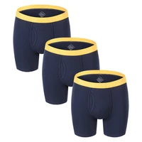 mens underwear male boxer briefs mens loose flat angle pants solid color 3 pcs
