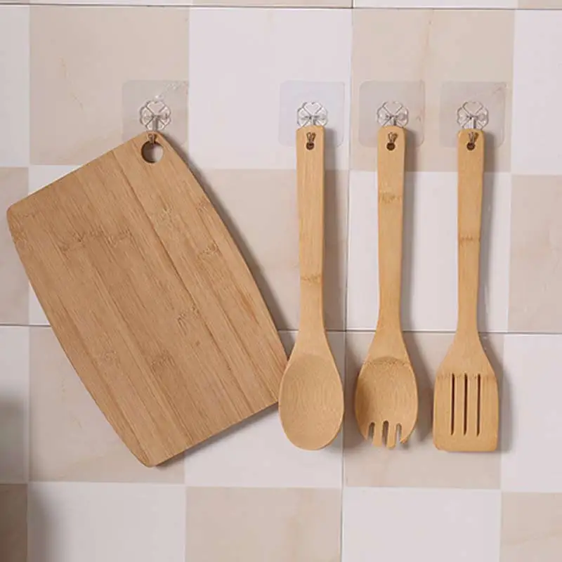 

1pcs Kitchen Hooks Strong Adhesive Wall Hook Transparent Removable Hanger Hooks For Bathroom Kitchen Home Accessories Cozinha