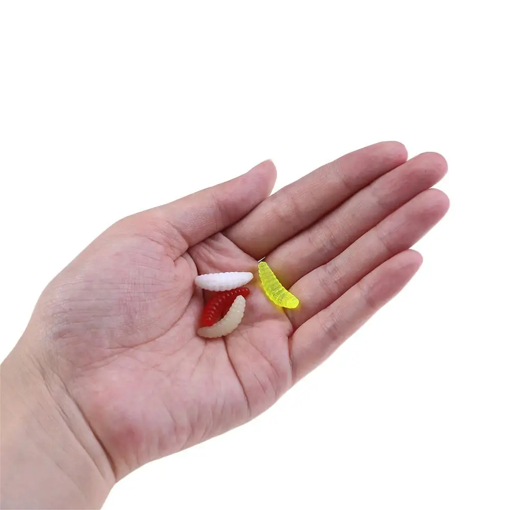 100 шт./лот пчелиная куколка добавляющая соль Мягкая приманка для рыбалки 2 см.