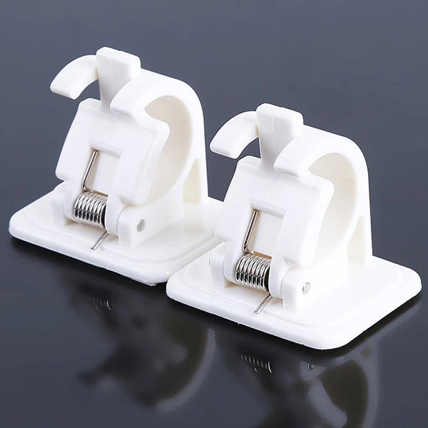 2 Pcs Shower Curtain Hanging Rod End Fixing Holder Clip Rack Hook for Home Bathroom C66 | Дом и сад