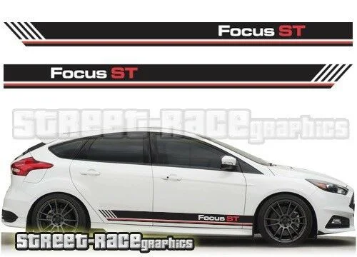 

For x2 Ford Focus side racing stripes 004A decals stickers graphics vinyl ST