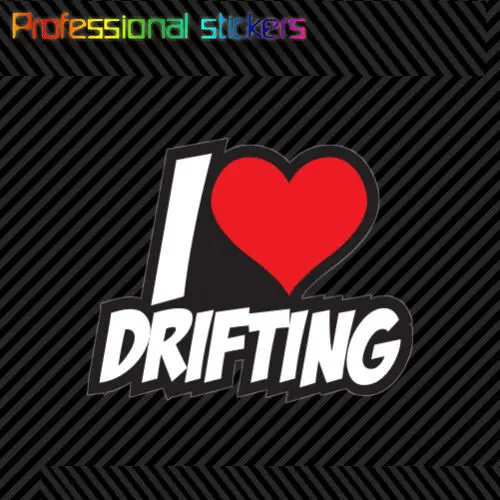 

I Love Drifting Sticker Decal Self Adhesive Vinyl Heart Jdm Stickers for Motos, Cars, Laptops, Phone