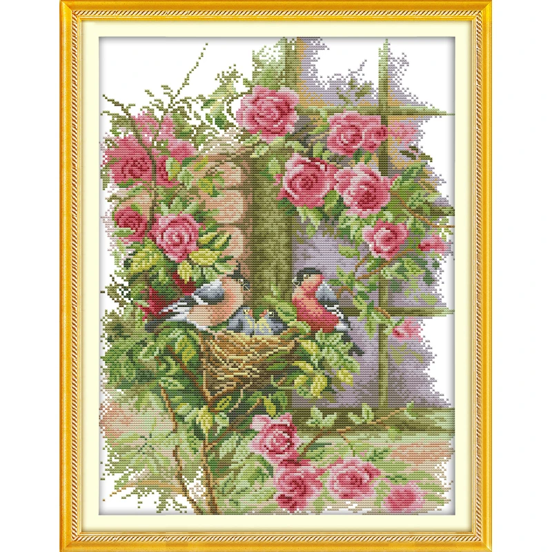

Everlasting Love Christmas Happy Family Chinese Cross Stitch Kits Ecological Cotton Stamped 11CT 14CT New Store Sales Promotion
