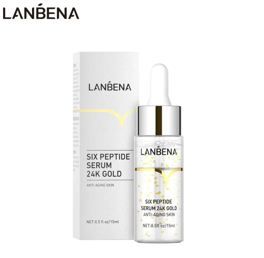 

LANBENA 24K Gold Six Peptides Face Serum Cream Anti-Aging Wrinkle Lift Firming Whitening Moisturizing Acne Treatment Skin Care