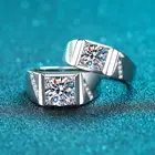 Классическое бриллиантовое кольцо с муассанитом vs1, модное мужское кольцо с идеальной четкостью, с бриллиантом, ювелирное предложение