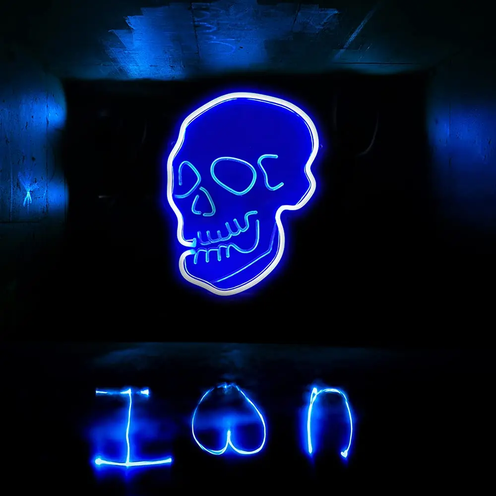 Неоновые вывески в виде черепа Светодиодный настенный ночник с розовым