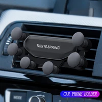 gravity car phone holder air vent clip smartphone no magnetic mount support for iphone 12 11 pro max xiaomi 11 samsung s20 s10