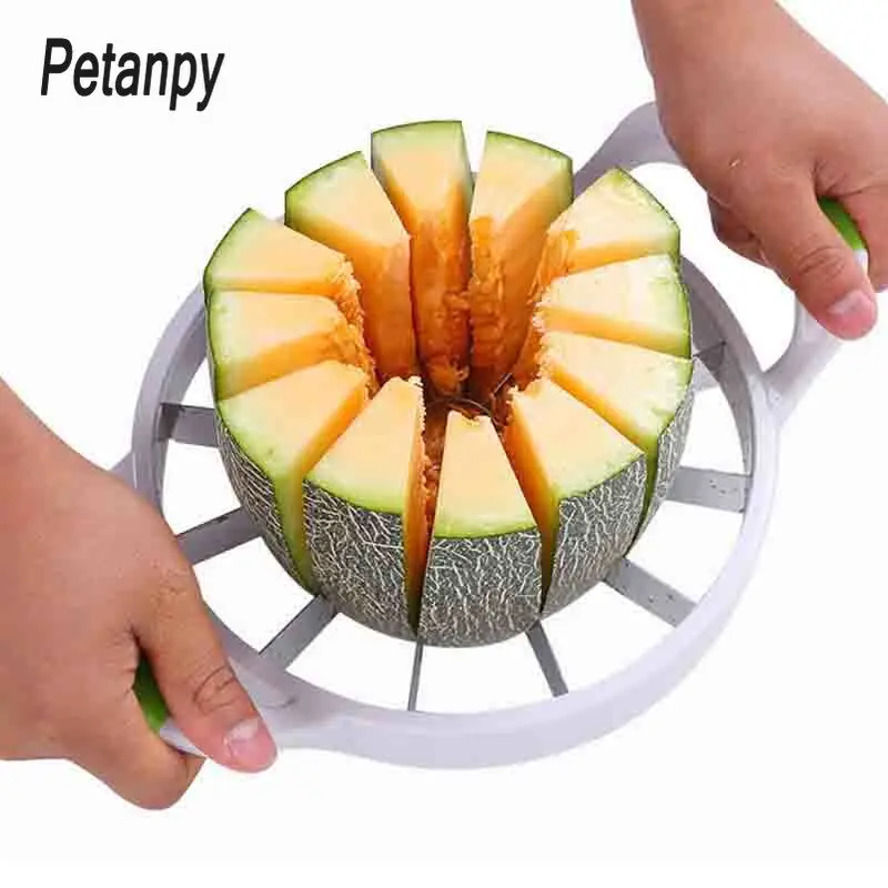 

Large Kitchen Practical Tools Creative Watermelon Slicer Melon Cutter Knife 410 Stainless Steel Fruit Cutting Slicer