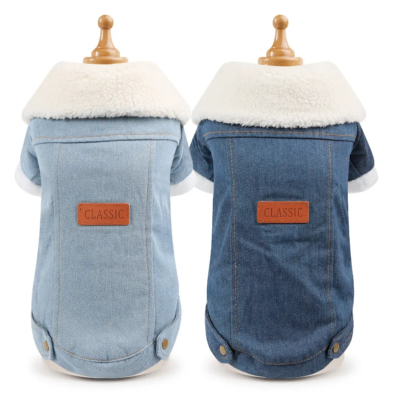 Одежда с принтом в виде собак простой щенок собака пальто джинсовая куртка