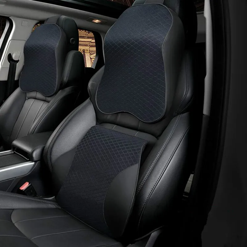 3D пена с эффектом памяти автомобиль подушка из искусственной кожи для шеи талии