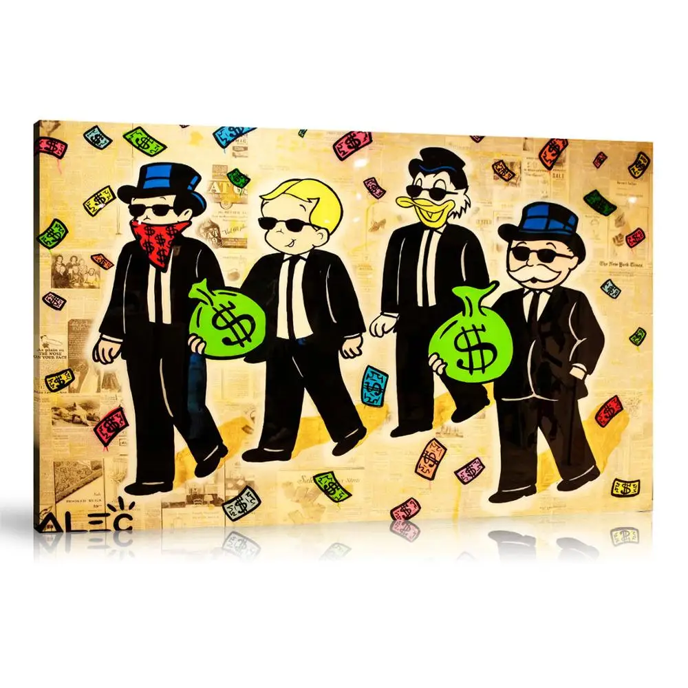 HD печать, монополия, картина маслом, домашний декор, искусственная Картина на холсте с изображением собак