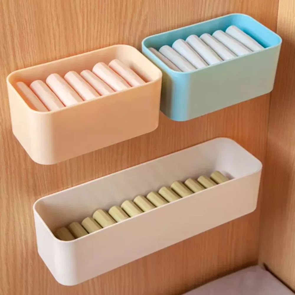 1 Pcs Desk Office Supplies Storage Box Wall-mounted Kitchen Bathroom Toilet Debris Plastic Punch-free Finishing | Дом и сад