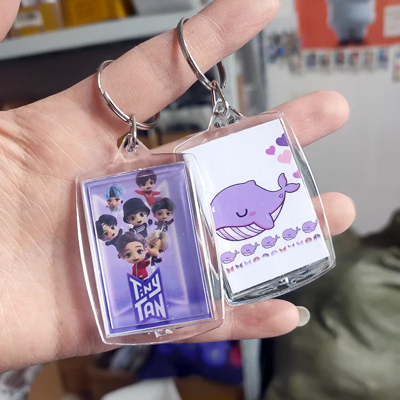 Ключница KPOP Bangtan Boys TinyTAN - новый акриловый подвеска для сумки JK V с периферийным кастомизацией