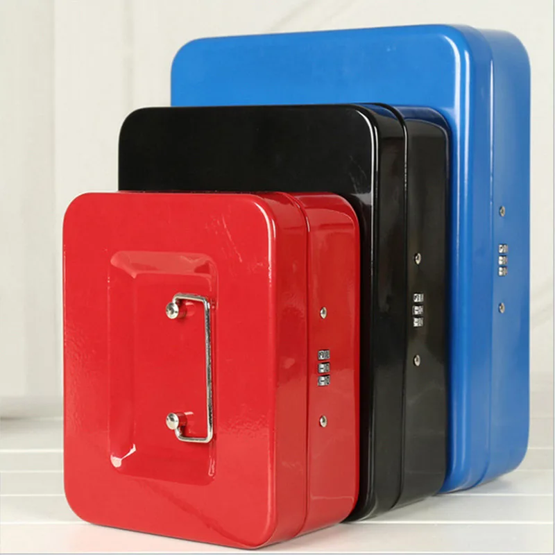 

Portable Security Safe Box Password Lock Money Jewelry Storage Metal Box For Home School Office Security Kids Gift