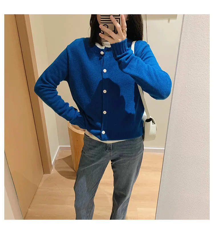 

Новинка, осенне-зимний женский шерстяной вязаный кардиган, Женская куртка