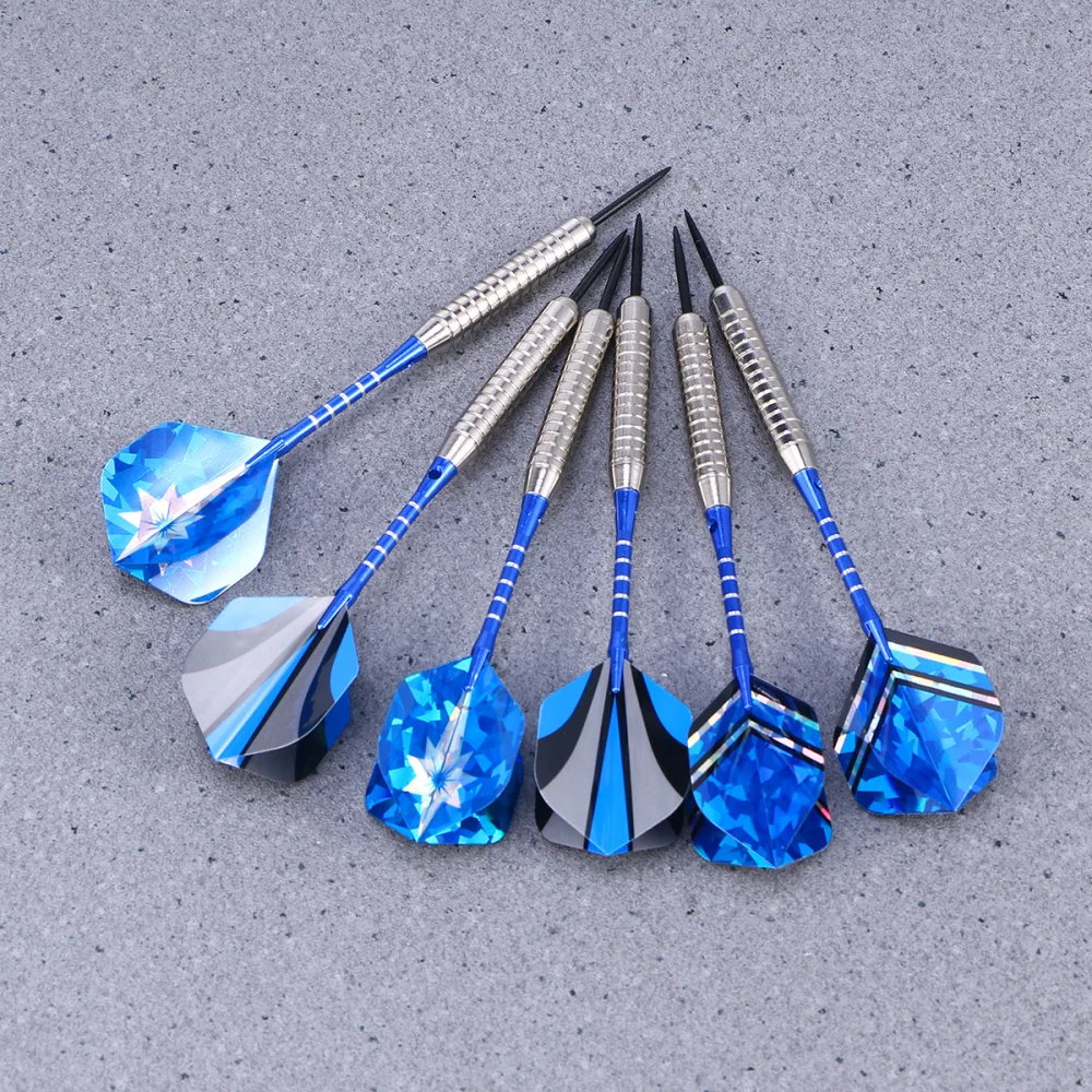 

12Pcs Stainless Steel Darts Set Professional Stainless Needle Tipped Dart for Dartboard Aluminum Shafts Standard Flights Silver