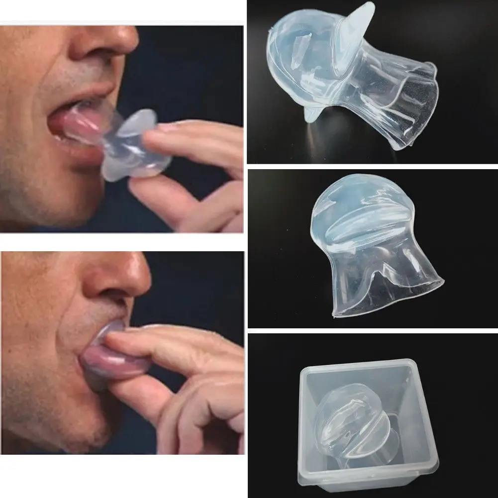 

New Silicone Anti Snoring Tongue Device Sleep Apnea Aid Stop Snore Stopper Sleeve