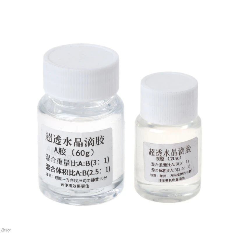 80 г ультрапрозрачный кристаллический клей AB двухкомпонентный герметик из