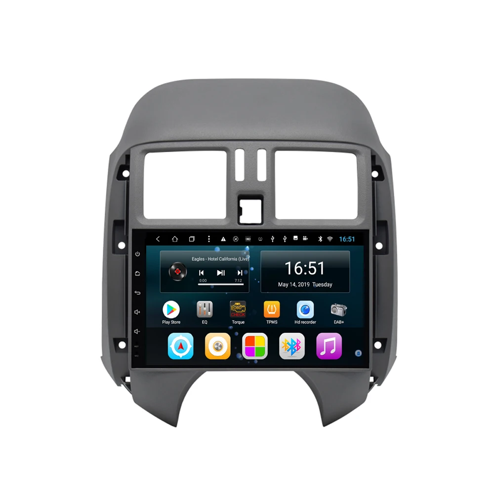 Автомобильная Мультимедийная Встроенная Wi-Fi gps RDS Bluetooth радио am fm карта фронтальная камера для Nissan Versa sunny 9 дюймов Android 8,1