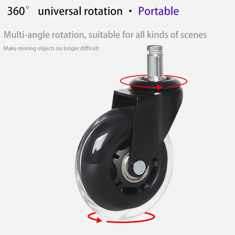 Ролики для офисного стула 2 дюйма 5 3 поворотные резиновые колеса сменные мягкие