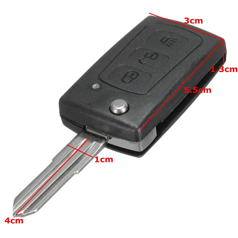 Складной автомобильный чехол с 3 кнопками и откидной крышкой для ключей