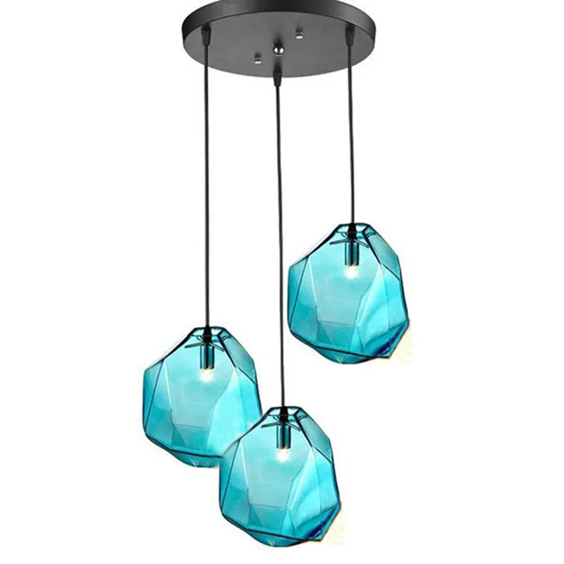 Современная красочная стеклянная Подвесная лампа 6 видов цветов G9 Светодиодная