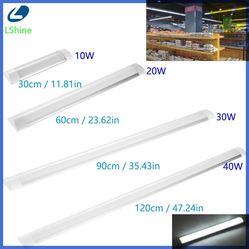 

10W-40W 30cm-120cm Garage For Wardrobe Chandelier Batten Light Lamp Office Integrated 1FT Tube Workshop Led Wall With Dust Cover