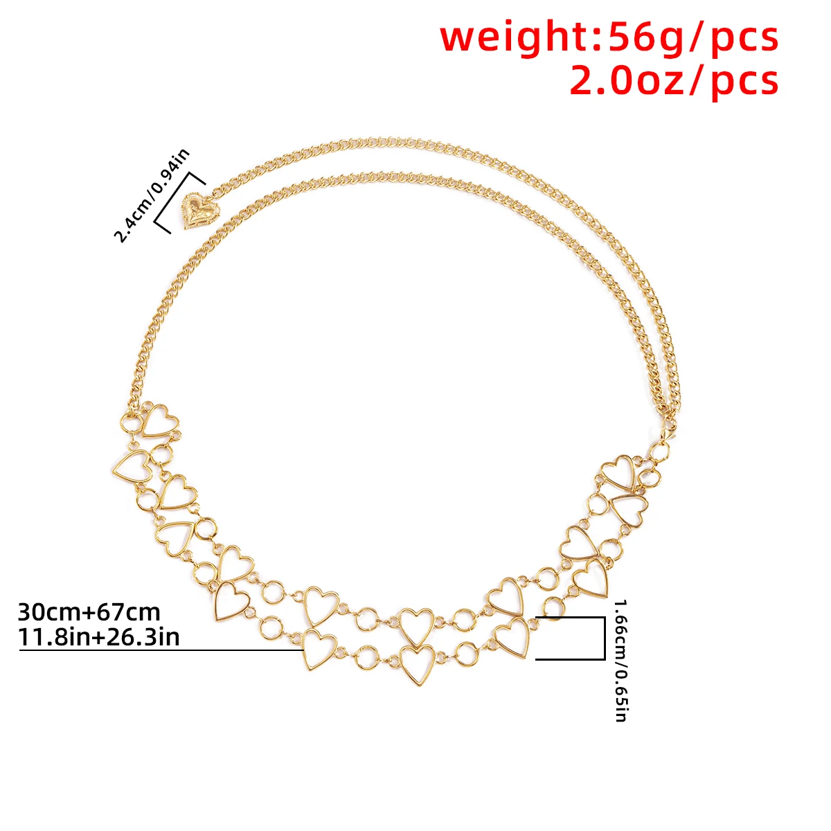 

Vintage Punk Layered Adjustable Waist Chain For Women Fashion Geometric Heart Belly Belt Chain Female Body Jewelry New Korean