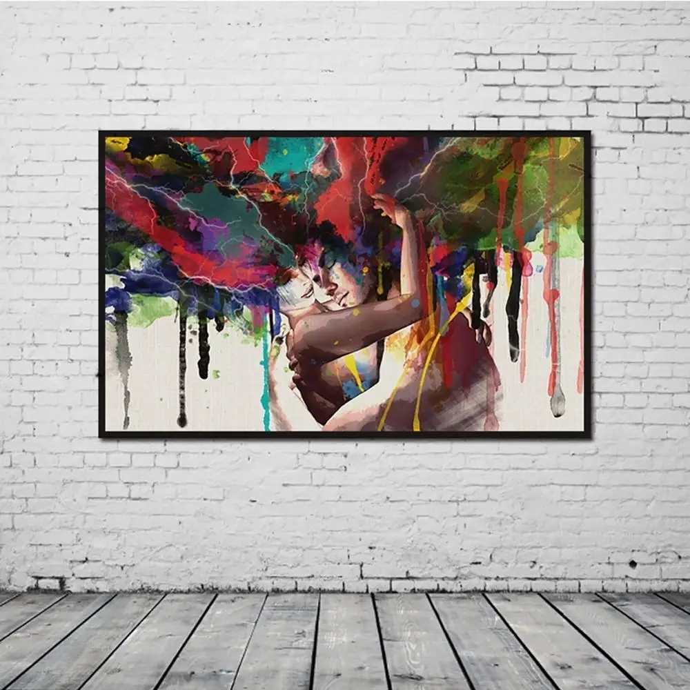Спальня Гостиная Обеденная Безрамная картина Core красочные хулиган Для мужчин и