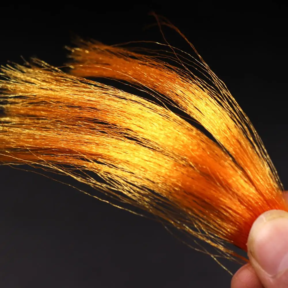 2 упаковки оранжевого микро мягкого Flasher волокна для морской рыбалки Сабики джиг