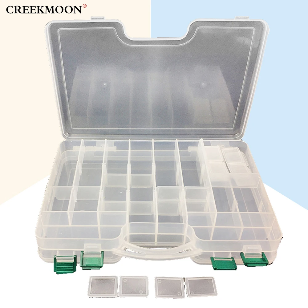 

Fishing Lure Box Double Sided Tackle Box Fishing Lure Squid Jig Pesca Accessories Box Minnows Bait Fishing Tackle Container