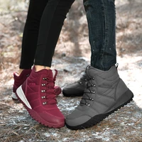 men women unisex fashion casual waterproof cotton cloth boots male female winter cold proof outdoor leisure flat snow ankle boot