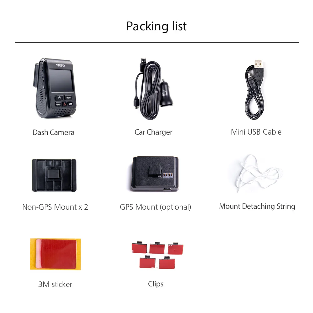 $89.13 Dash Cam Car DVR Video Recorder for Car Registrar Night Vision HD Camera Car with Parking Mode Car DVRs A119 V3 Drive Recorder