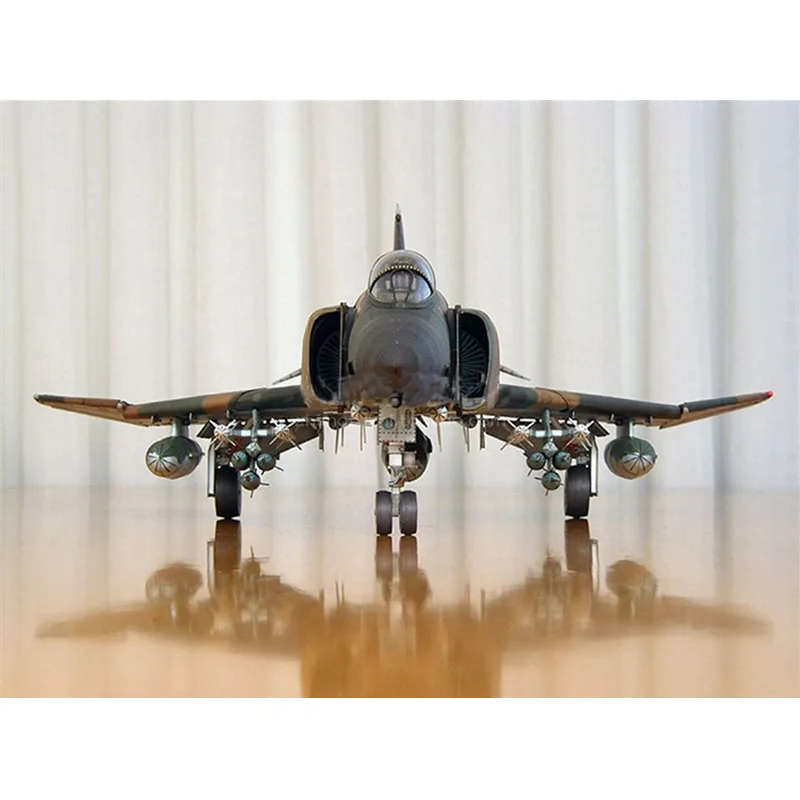 1:33 USA F-4B Ghost Fighter MiG Aircraft DIY 3D Paper Card Model Building Sets Construction Toys Educational Toys 54*34cm
