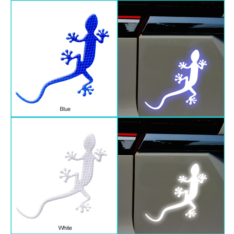 Горячий автомобиль со светоотражающими элементами в форме геккона