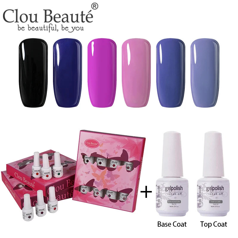 ZH45 Clou Beaute 8 шт./компл. Гель-лак для ногтей гибрид Лаки грунтовка лаки для ногтей Маникюр 8 мл Гель-лак для ногтей УФ лак - Цвет: ZH45