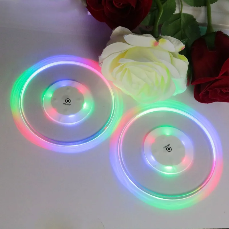 

3Pcs LED cocktail coaster luminous bar coasters bartender lighting bottom light dining mat drink coaster party decor