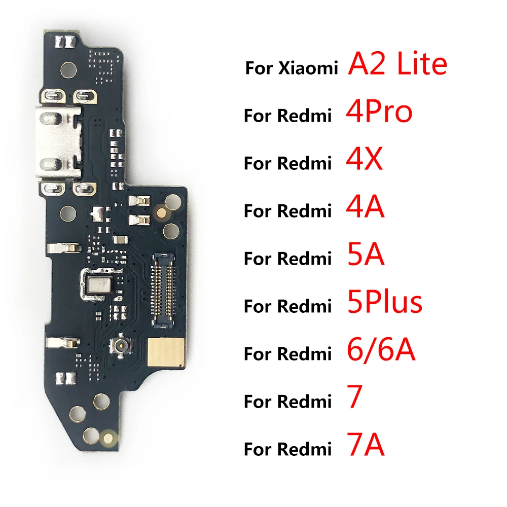 

For Xiaomi Redmi 10 8 9A 5 7 9 4A 4X 5A 5 Plus 6 6A 7A 9C 9T A2 Lite K30 4G K30 5G USB Charging Port Connector Board Flex
