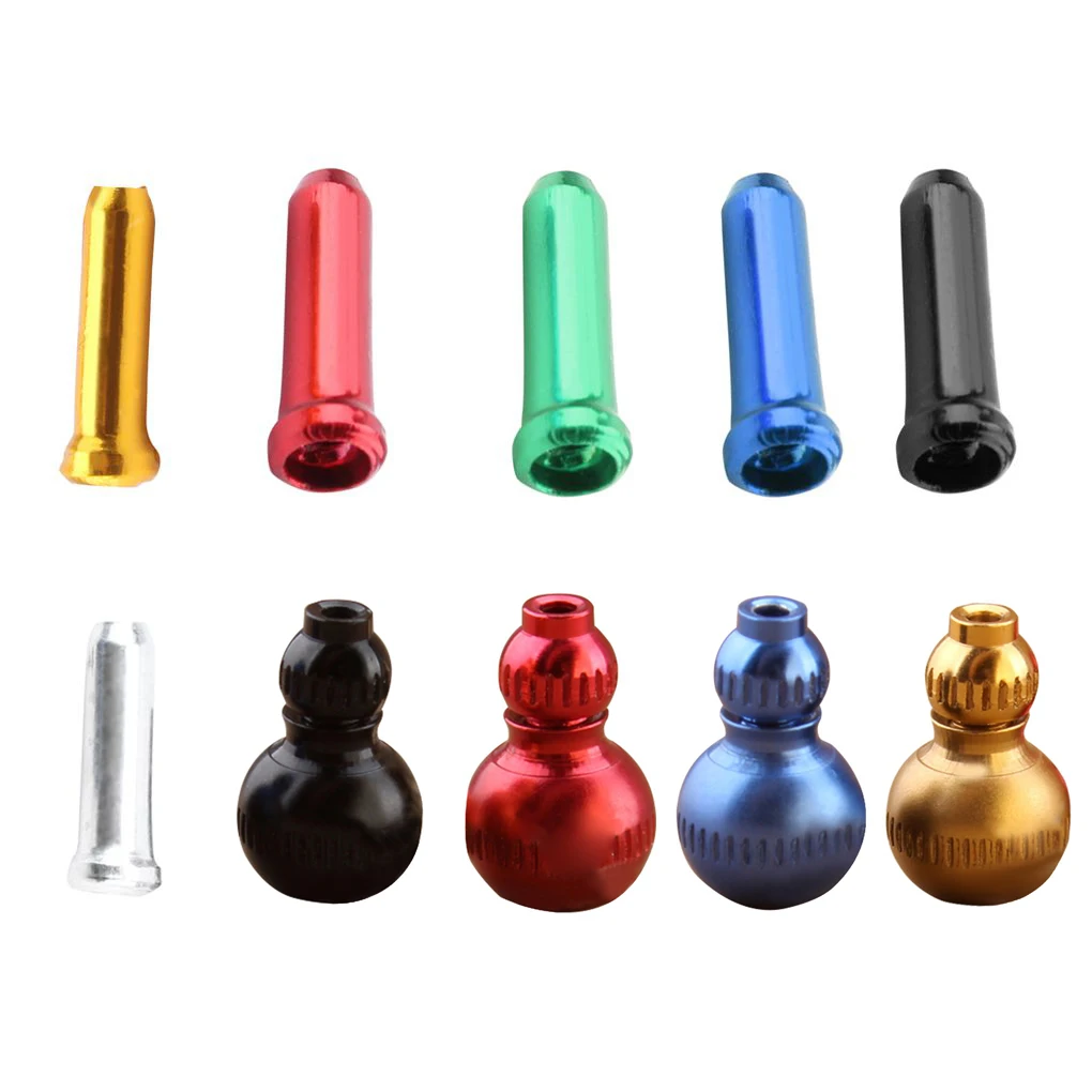 

6pcs/20pcs Bike Brake Derailleur Shifter Inner Cable Wire End Caps Aluminum Alloy Shift Wire Core End Caps Cycling Accessories