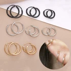 Женские серьги-кольца в стиле K-POP