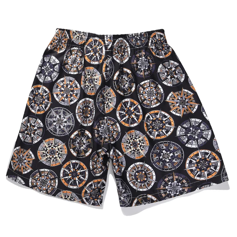 

Cross-border Men's Middle Eastern Style Geometric Round Five-point Shorts 3d Loose-fitting Euro-code Sand Men's Beach Pants