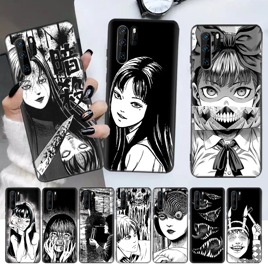 

Horror Comic Junji Ito Tomie Tees Black Phone Case For Huawei P30 Lite P20 Pro P40 P10 Mate 20 40 30 10 P Smart Z Plus Pattern